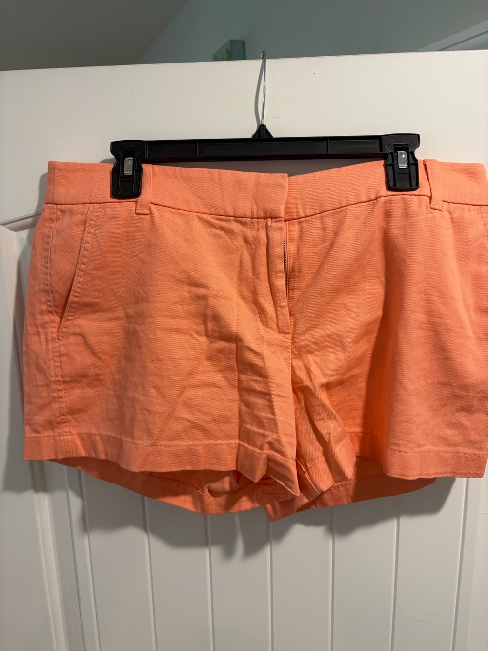 J Crew Women's Light Orange Cotton Blend Shorts